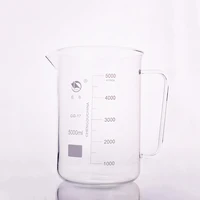 with handle beaker in low formcapacity 5000mlouter diameter178mmheight275mmlaboratory beaker with handle