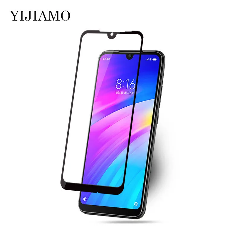 9h Safe Glass For Xiaomi Redmi 7 Tempered Full Cover 3d Screen Protector Xiomi Redmi7 Protective Film | Мобильные телефоны и