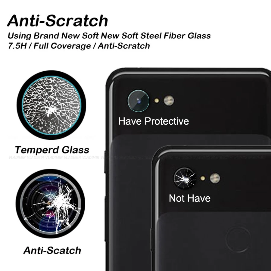 Vladimir Back Camera Lens Tempered Glass Screen Protector Film For Google Pixel 2 XL 3 3XL | Мобильные телефоны и