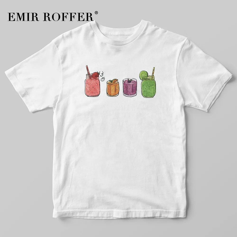 EMIR ROFFER 2019 Fashion Summer Cool Drink Korean Style Female Print T-Shirt Graphic Tees Women Harajuku Kawaii T Shirt Top | Женская