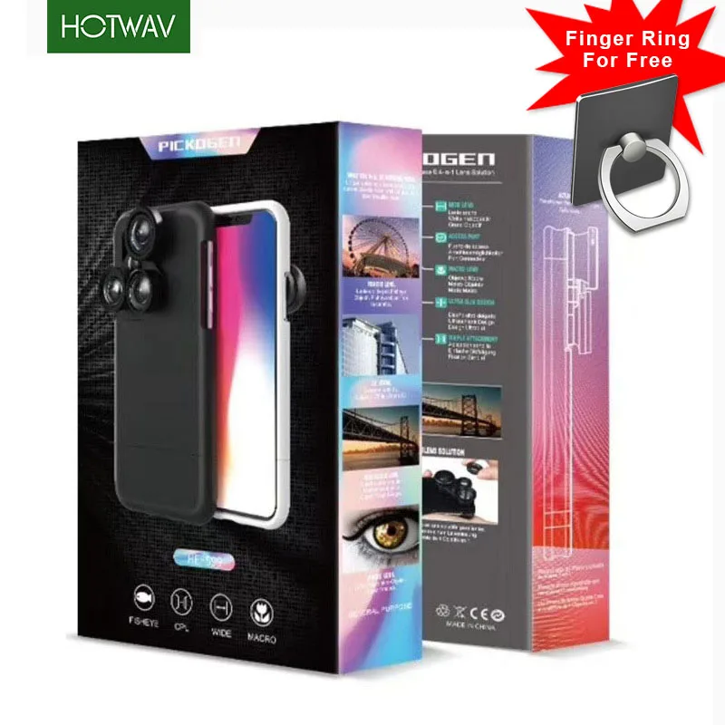 Hotwav 4 в 1 Мобильный широкий объектив мобильного телефона для iphone 8 Plus чехол