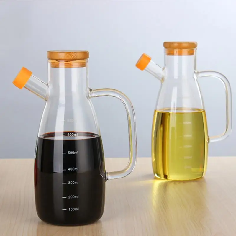 650ML из высокачественного боросиликатного Стекло оливковое масло уксус горшок