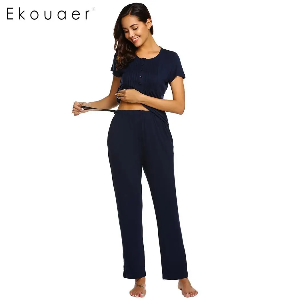 Ekouaer комплект из двух предметов женская пижама искусственного шелка