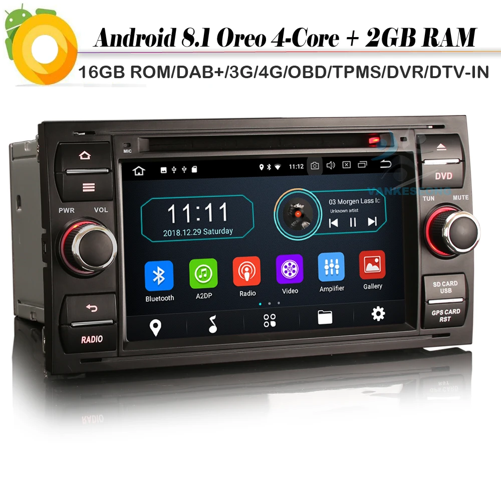 DAB + Quad Core Android 8 1 Авторадио спутниковый навигатор WiFi 4G радио DVR OBD Автомобильный GPS