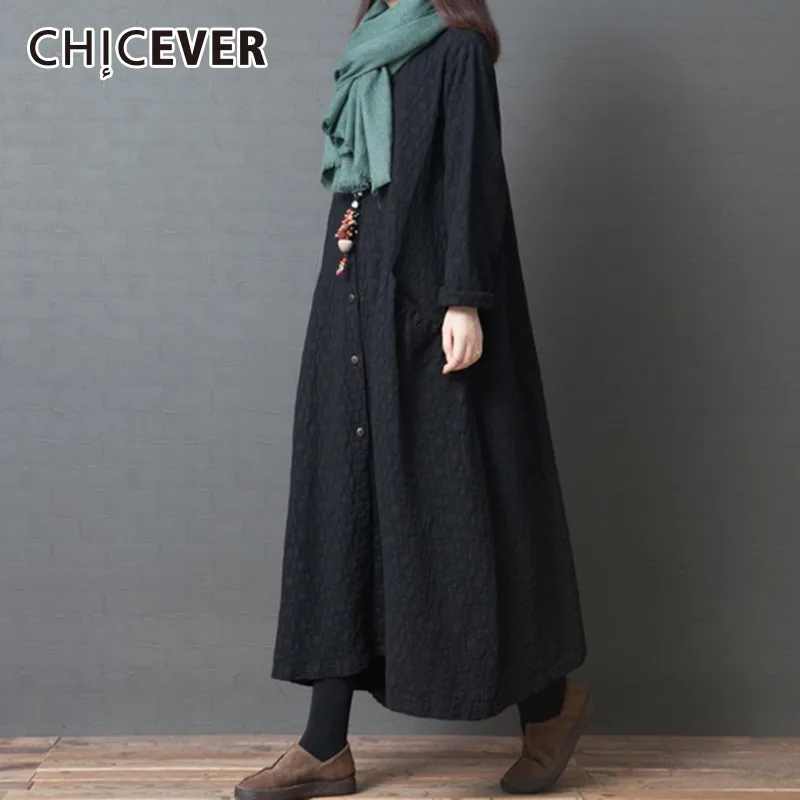CHICEVER 2019 весенние платья для женщин O средства ухода за кожей шеи с длинным рукавом