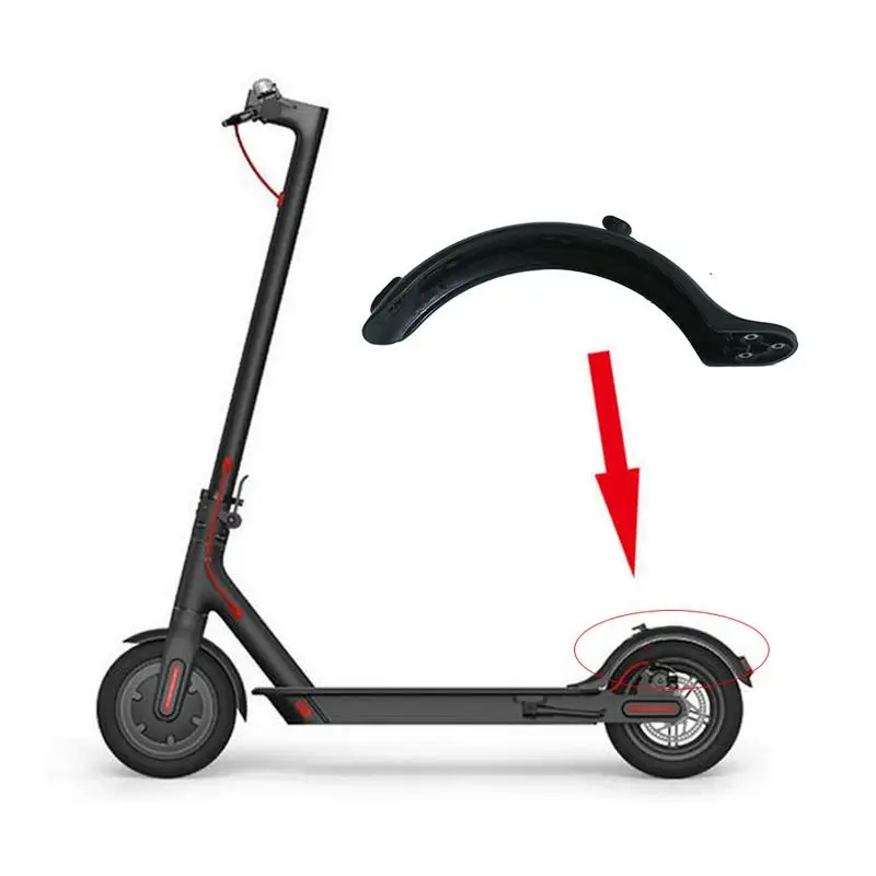 

Electric Scooter Small Wheel Rear Fender With Hook For Mijia m365 Black White Rear Fender Rain Protector
