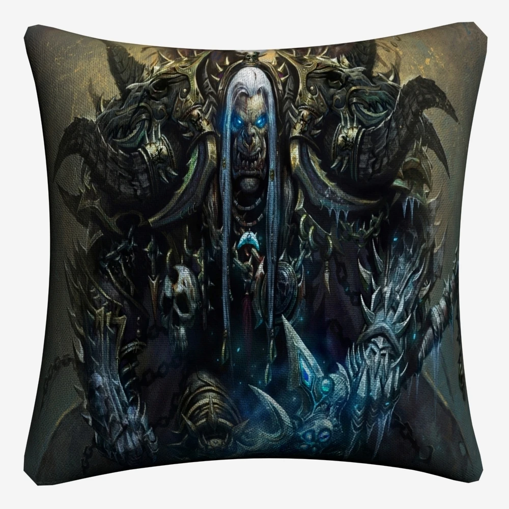 World Of WOW Game Decorative Cotton Linen Cushion Cover 45x45cm Pillow Case For Sofa Chair Pillowcase Home Decor Almofada | Дом и сад