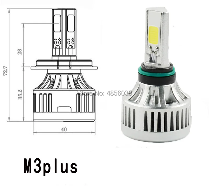 Светодиодные фары для мотоциклов H4 светодиодные лампочки 40 w 4000LM hi/lo света moto 6000 k