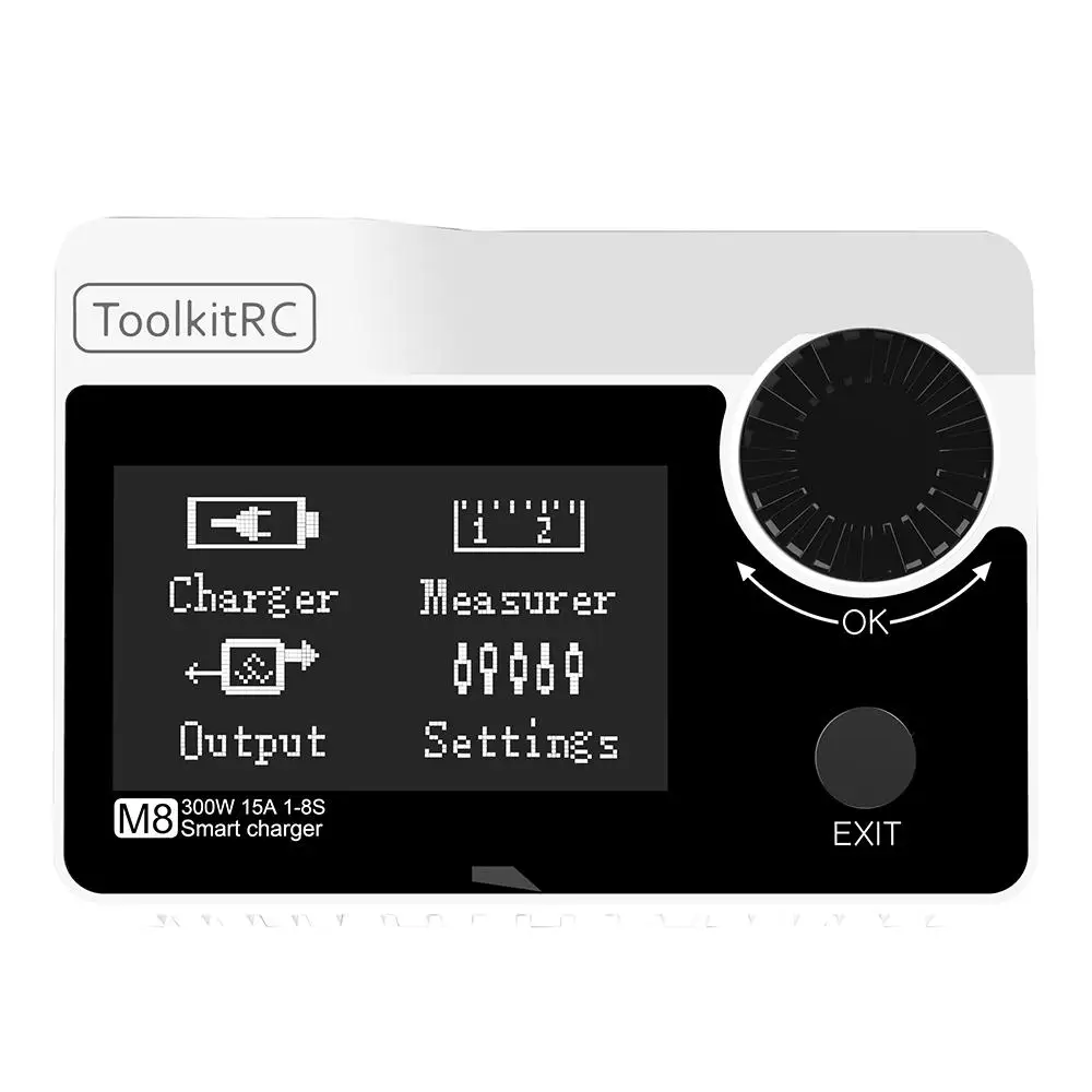 Зарядное устройство ToolkitRC M8 DC 300 Вт 15A балансирующее зарядное для 2 8S Lipo батареи RC
