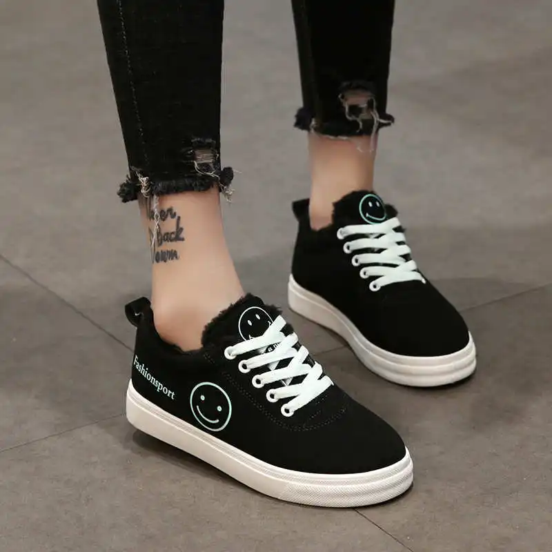 Fashion Lace-Up Women's Vulcanize Shoes Low Cross-tied Canvas Cartoon Animation Breathable Sneakers | Обувь