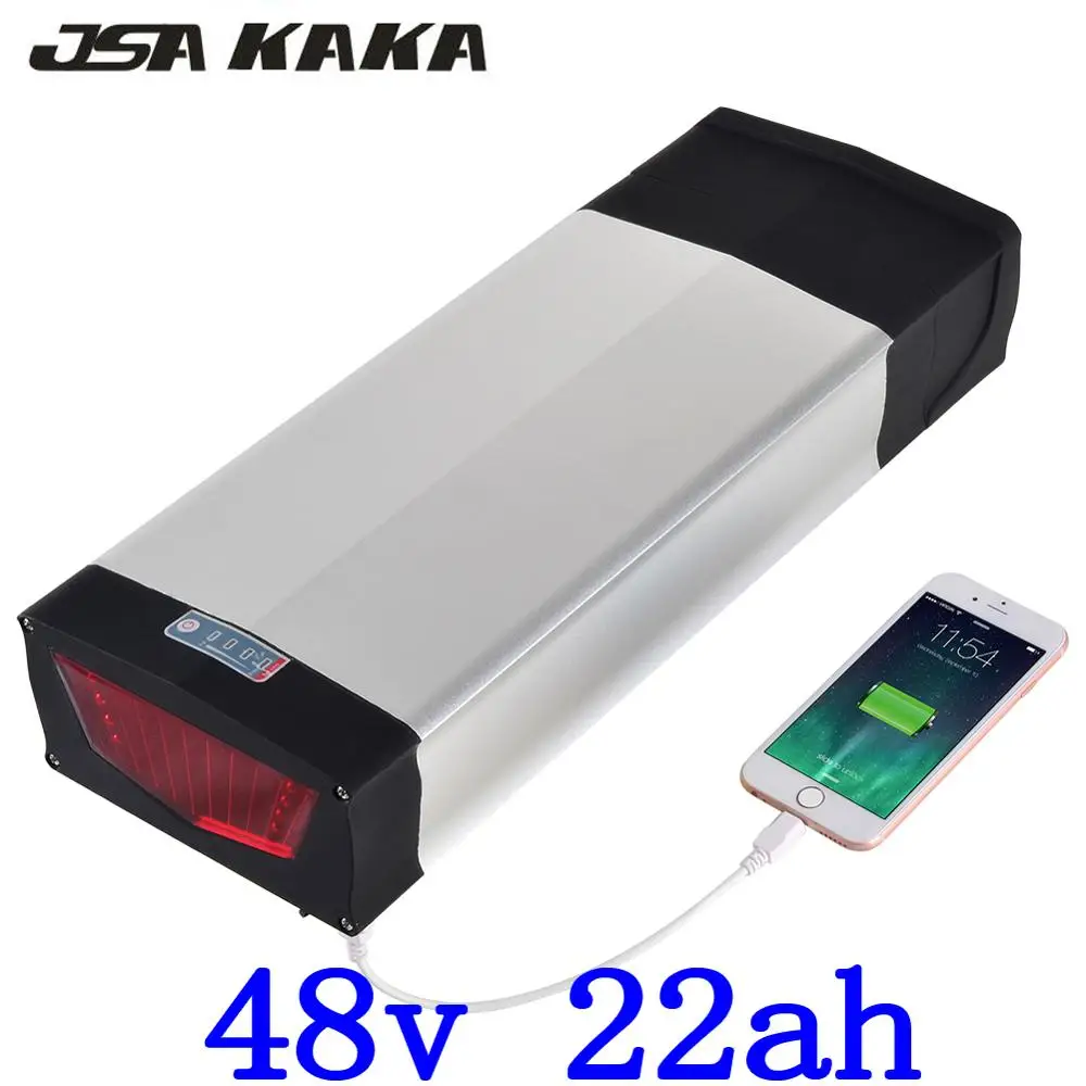 

48V 20Ah Rear Rack E-Bike Battery 48V 22AH 20AH Electric Bicycle Batteries 48V 1000W 1500W 2000W Lithium Battery with 2A charger