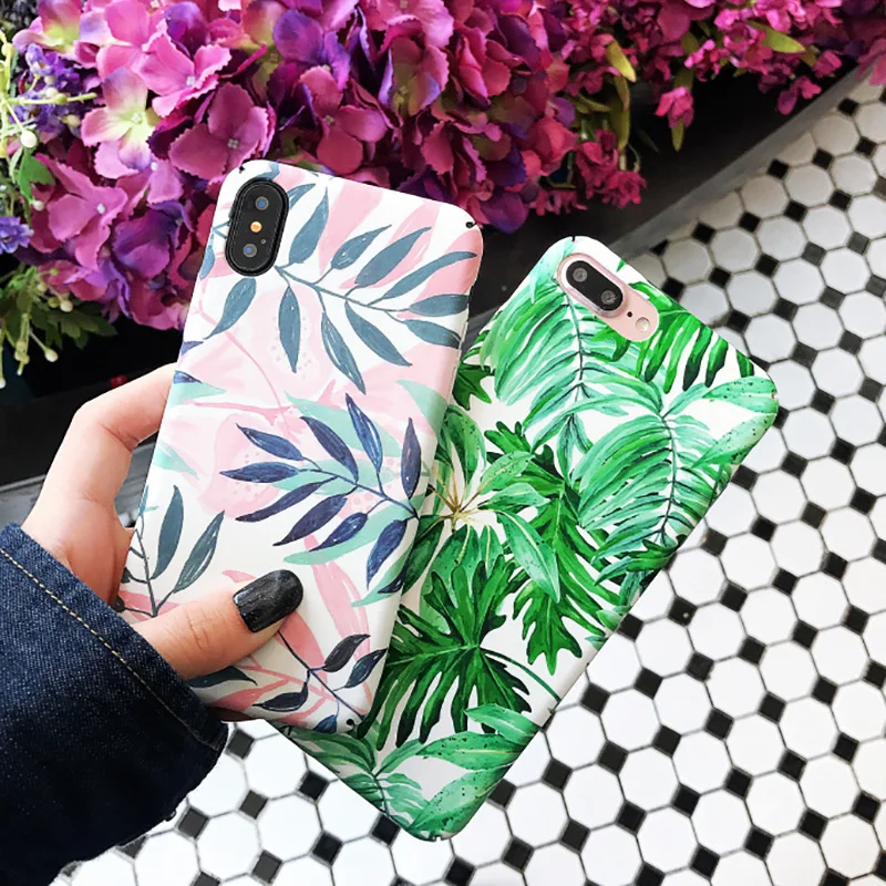 JONSNOW Marble Pattern Phone Case for iPhone 6 6S 7 8 Plus X XS Fashion Flower All-inclusive PC Hard Back Cover Capa Fundas |