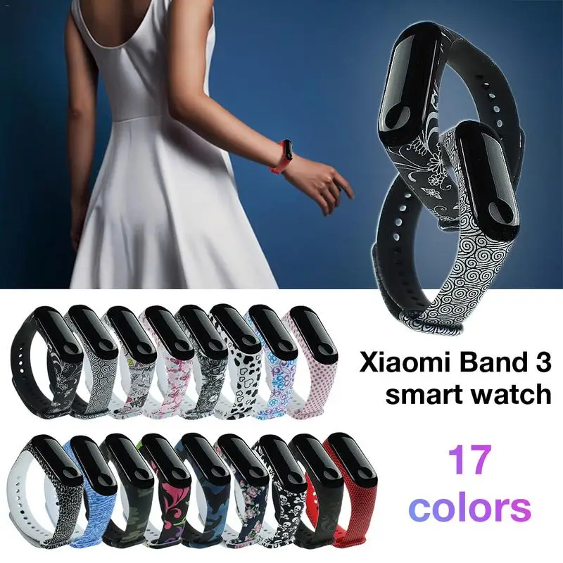Модные мягкие силиконовые сменный ремешок на запястье mi Band 3 сменные ремешки