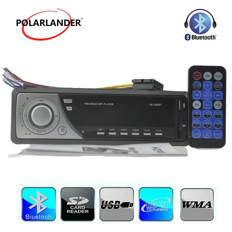 12V стерео радио Bluetooth в тире автомобильный приемник FM Поддержка телефон USB/SD