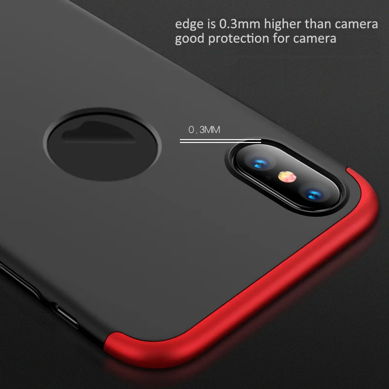 Чехол GKK для iPhone XS Max XR 360 с полной защитой кольцевой держатель ручка|Бамперы| |
