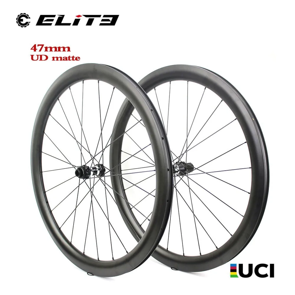 ELITEWHEELS 700c углеродное волокно гравий диск колеса велосипеда с DT Swiss 350 6 болт или