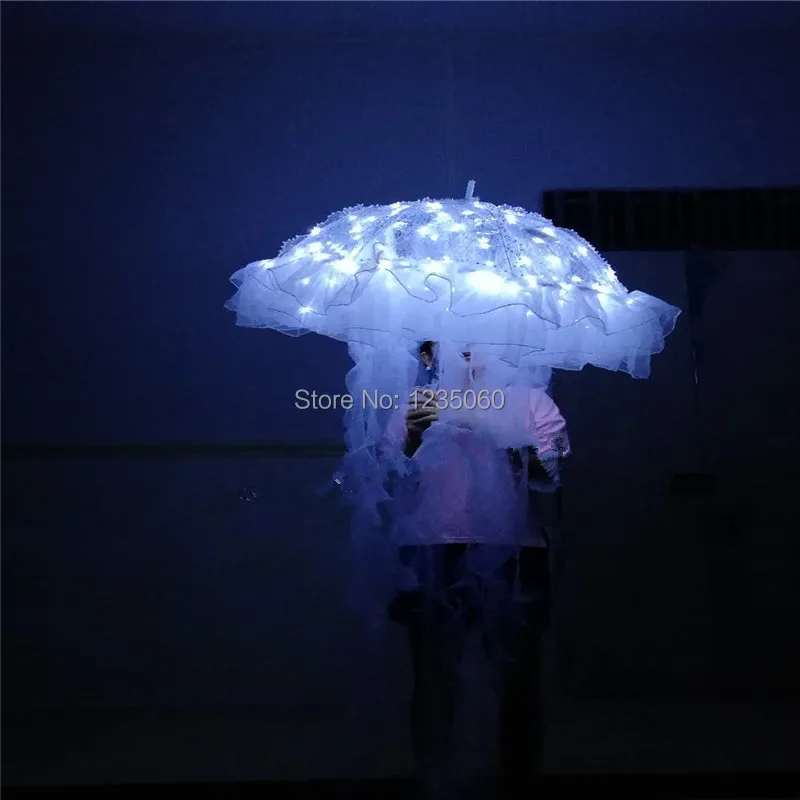 WYY бальных танцев led костюмы Белый светильник Медузы световой зонт