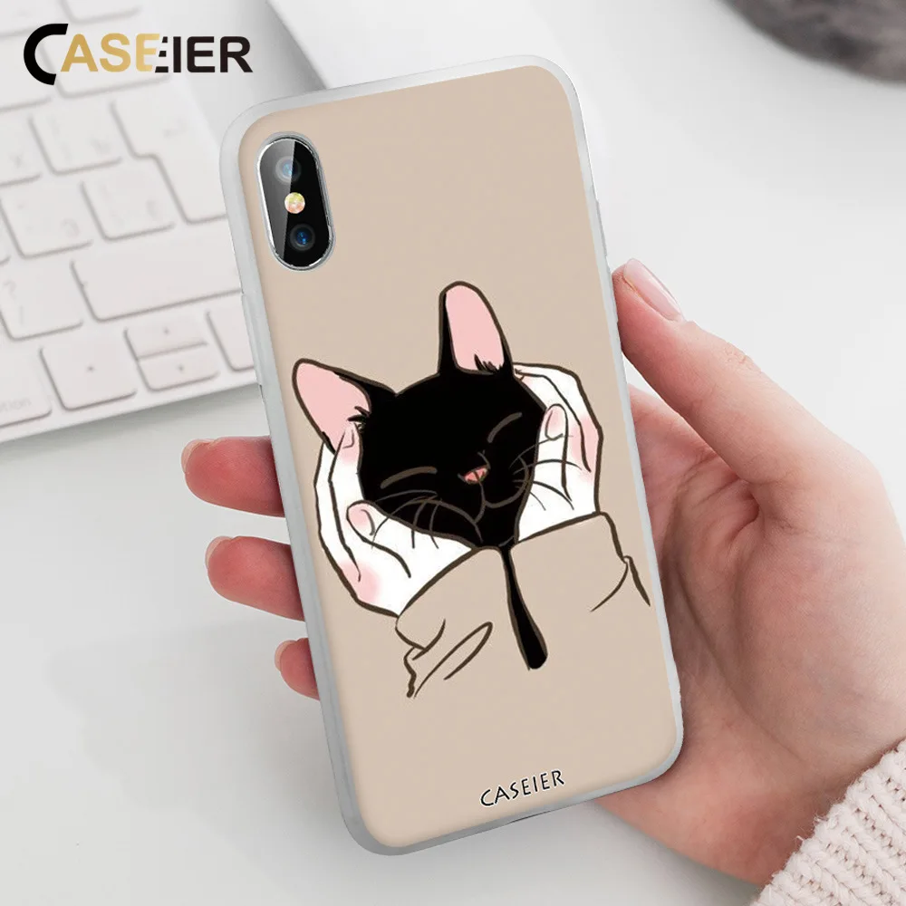 CASEIER Cute Cat Pattern Case For Huawei Mate 20 10 P Smart 2019 Phone P20 P10 P9 Lite Pro Y6 Y7 Y9 Cover Fundas |