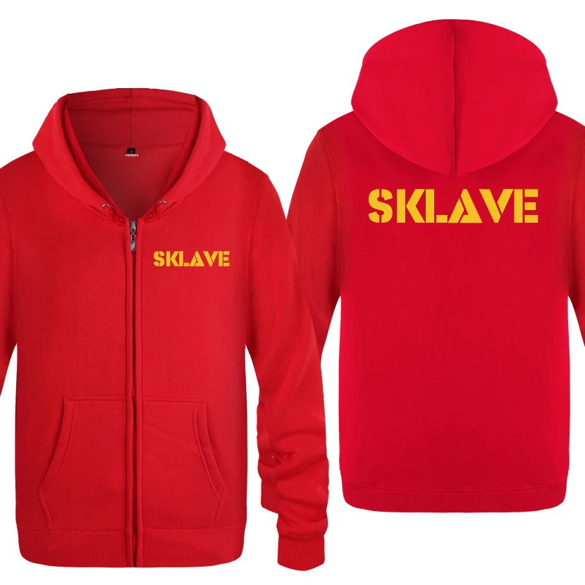 Sklave креативные толстовки с надписью мужские 2018 флисовые кардиганы на молнии