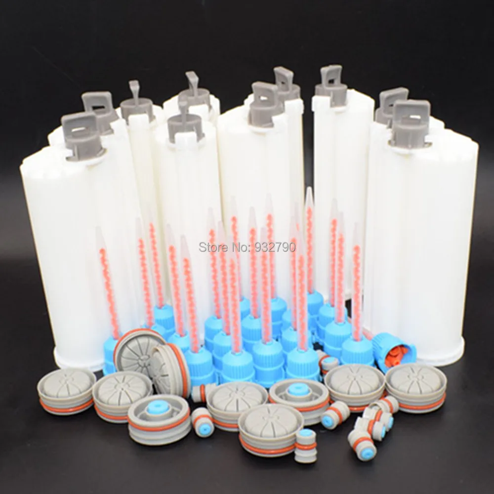 

20pc 10:1 Static Mixer Tip Nozzle Epoxy Adhesive Gun Applicator + 10pcs 10:1 50ml Epoxy Resin AB Glue Acrylic Adhesive Cartridge