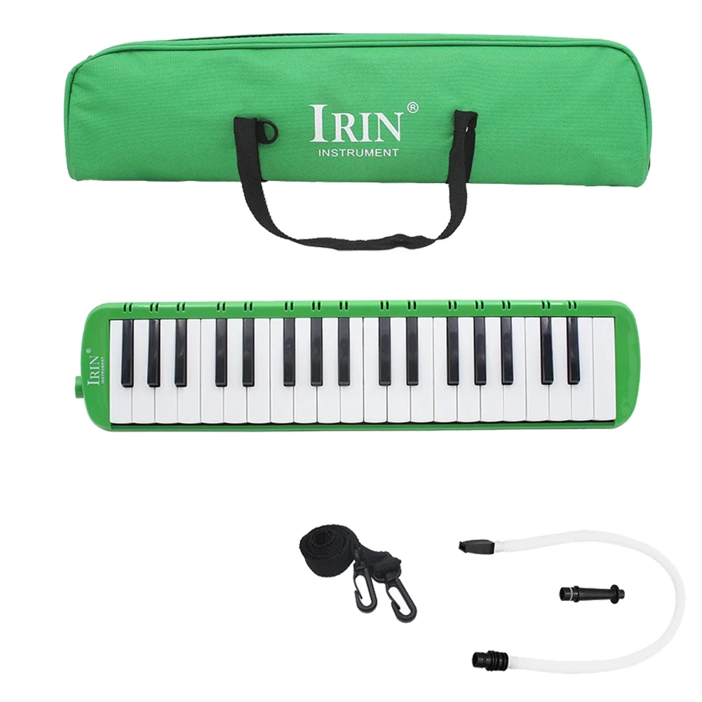

Melodica tool IRIN 37 Keys Melodica Melodic Musical Instrument with Carrying Bag for Students Beginners Kids Green