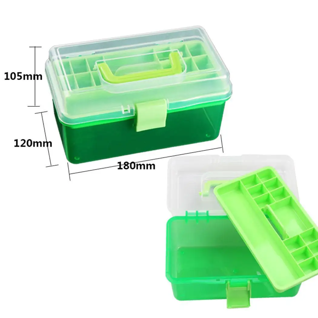 Multi-function Transparent Household Tools Cosmetics Storage Box 198g Double-layers | Дом и сад