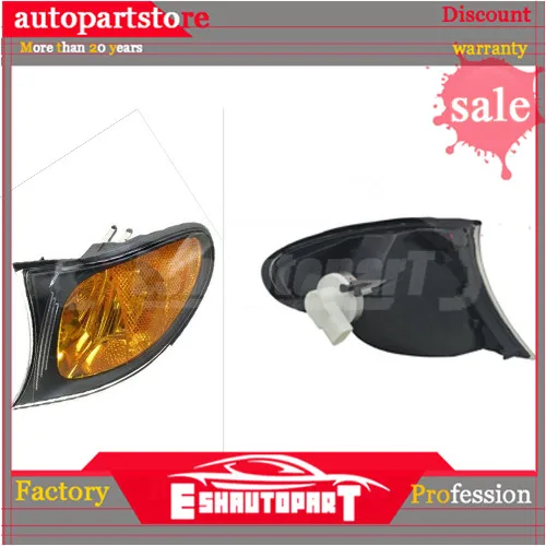 

Car Corner Lights Cover Shape Yellow Lens 02-05 Fit For BMW E46 4DR