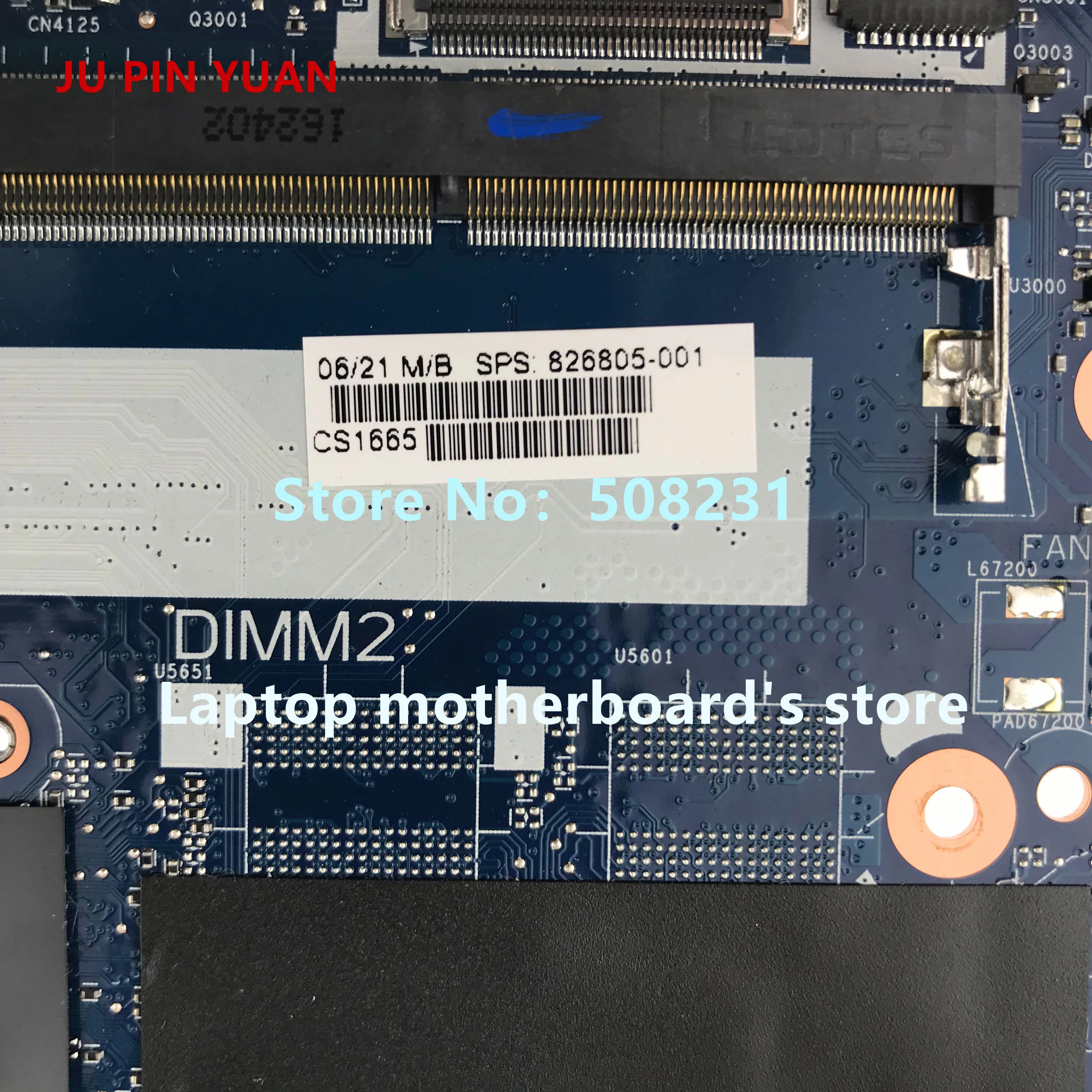Ju pin yuan 826805 001 материнская плата для ноутбука HP EliteBook 840 G3 850 ноутбук с i5 6200U CPU 601