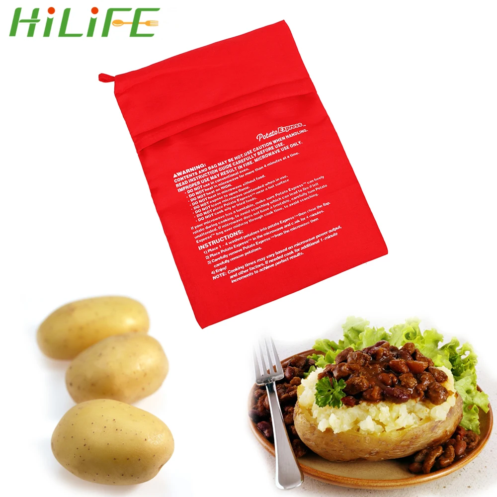 Быстро запеченный картофель HILIFE нагрудник для риса микроволновки пакет