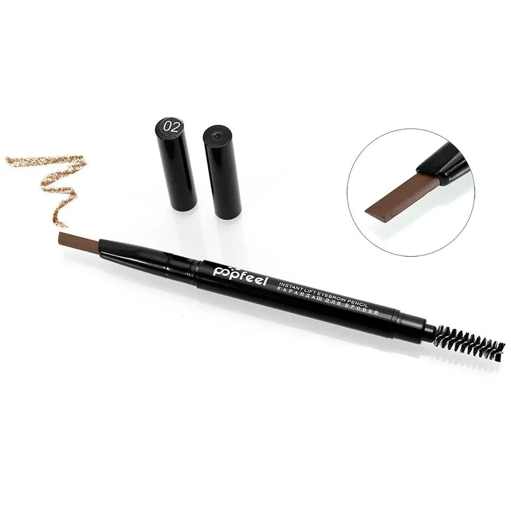 Double head automatic Eyebrow pen Genuine waterproof anti-perspiration do not dye durable makeup fashion wild stylish hot | Красота и