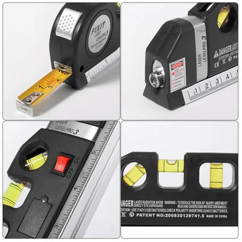 Multi-functional Infrared Laser Level Ruler Horizontal Meter Tape Scale Measure Instrument Vertical Equipment | Инструменты