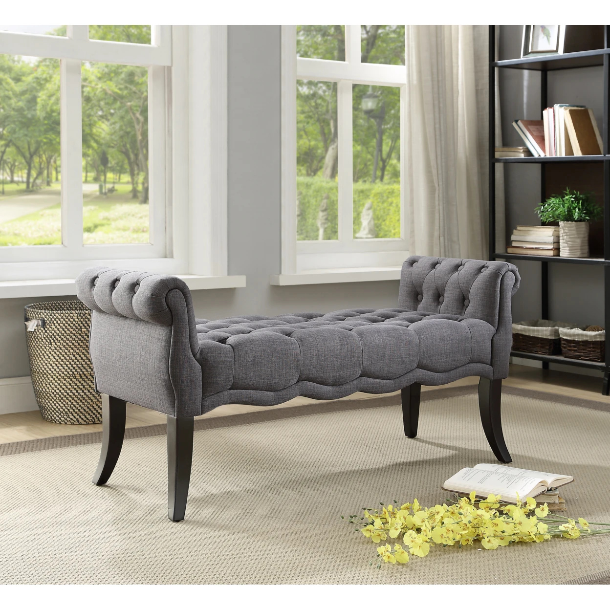 Скамья с рулоном для древесного угля Madison|Стулья гостиной| |