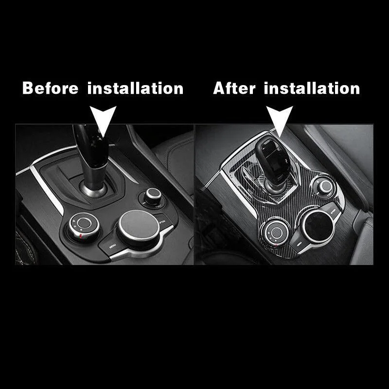 1х пластиковая панель переключателя из углеродного волокна для Alfa Romeo Giulia 17 Stelvi |