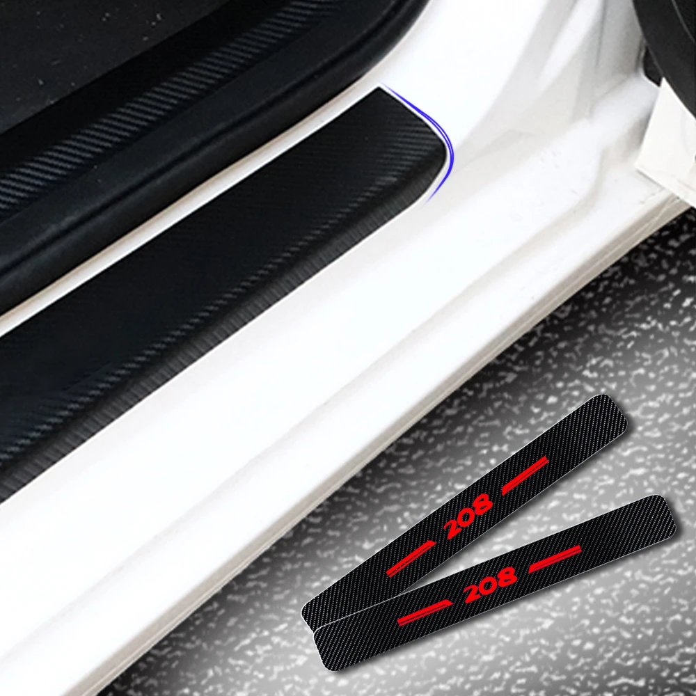 Автомобильные аксессуары для Peugeot 208 Автомобильная дверная пластина 4D углеродное