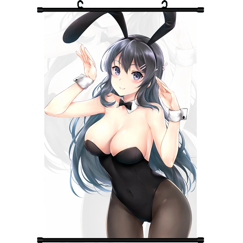 Аниме Декор стены прокрутки постер Seishun Buta Yarou wa Bunny Girl Senpai no Yume wo Minai Печать холст