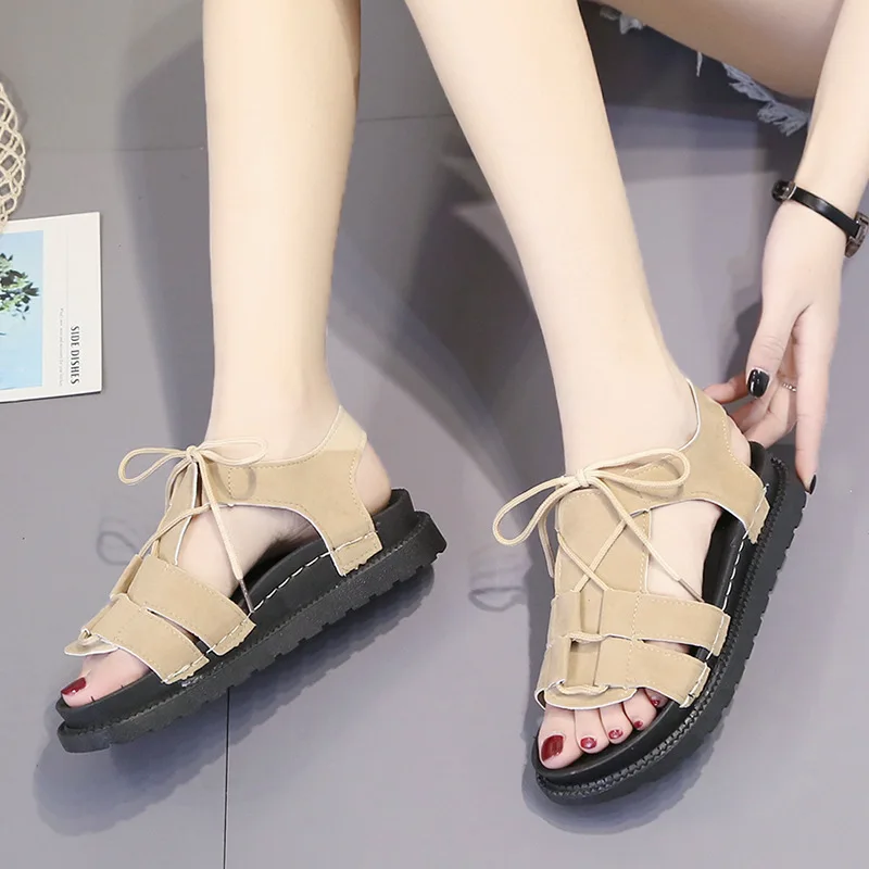 MULUHU 2019 Sandals Thick Bottom Women's Casual Single Shoes Woman Comfortable Ladies Zapatos Mujer Black Spring Summer | Обувь