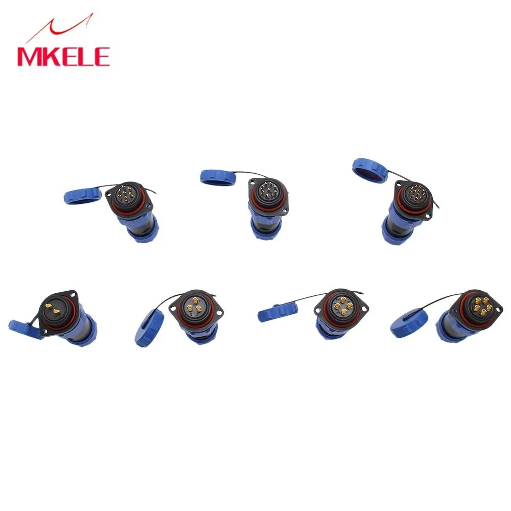 

SP21 2-3-4-5-7-9-12P Draad Aan Draad Ronde Connector, Solderen Elektrische Kabel Draad Waterdichte Connector 4 Pin Plug Socket