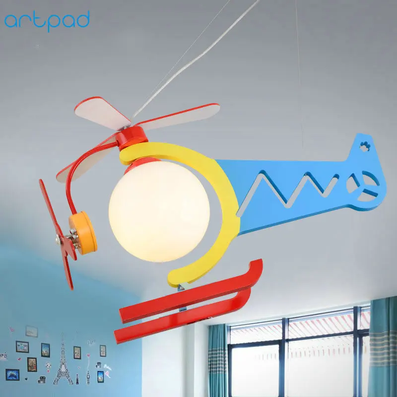 Artpad красочный Творческий мультяшный Кулон лампы переменного тока 110 V-220 V самолет