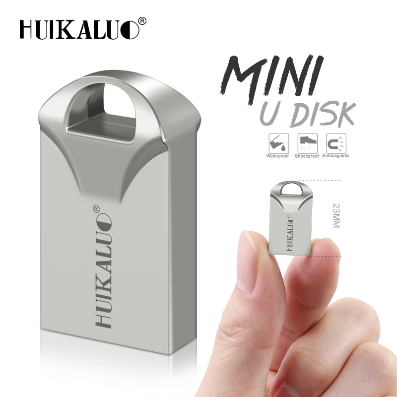 Металлический флеш накопитель Huikaluo объемом 4 ГБ 8 16 32 64 супер мини usb