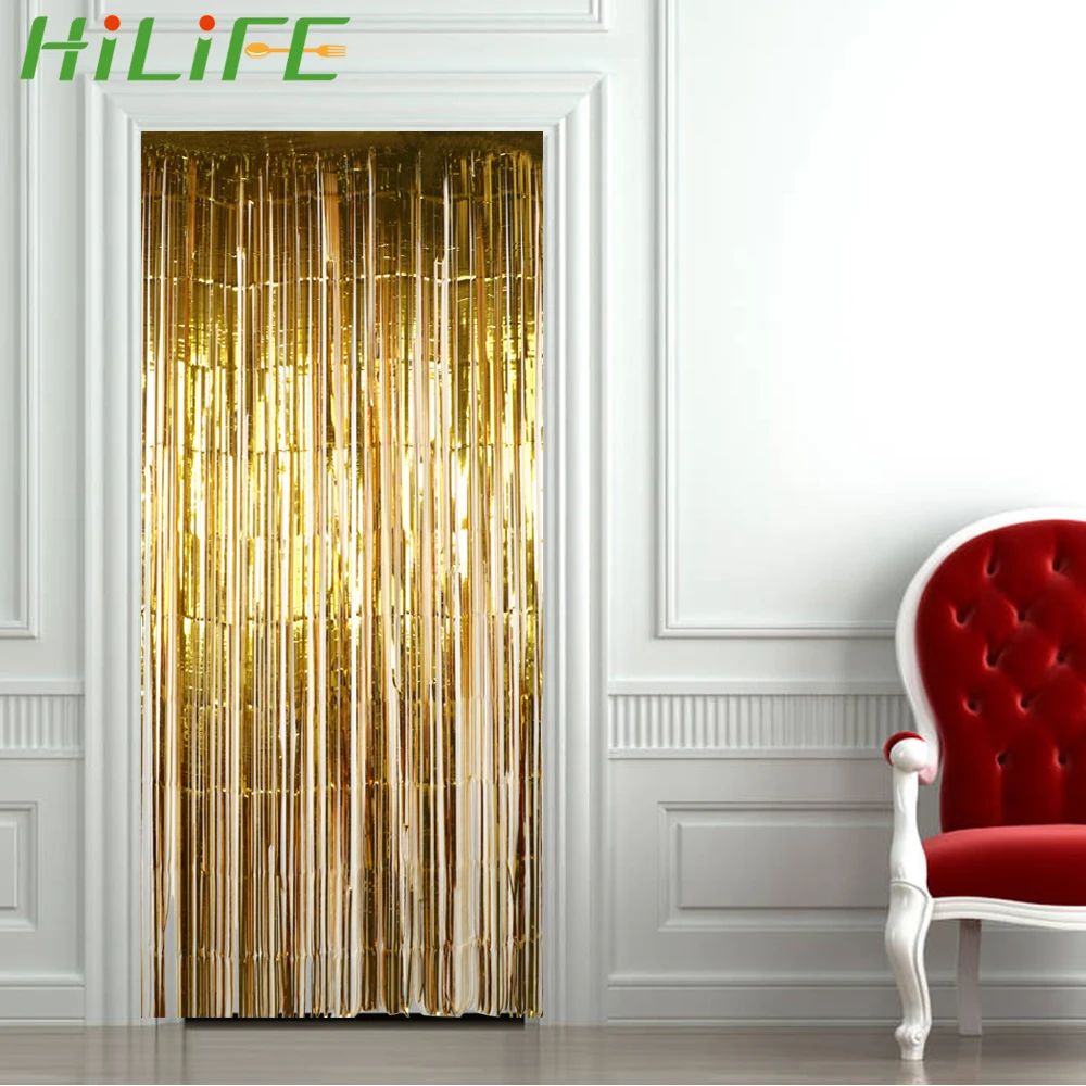 HILIFE занавески для дверей оконные перегородки блестящие шнурки с кисточками