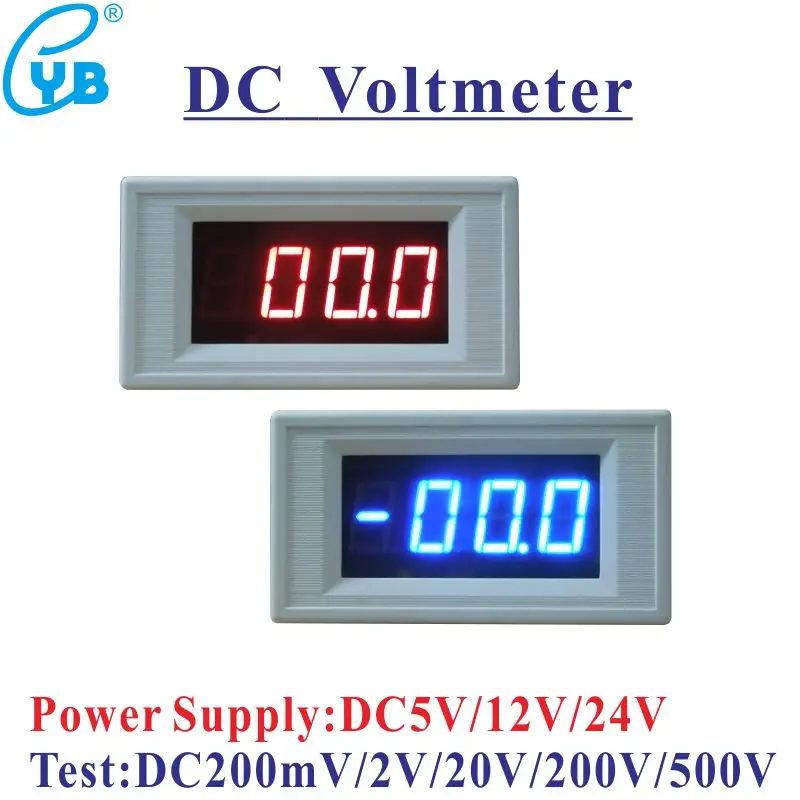 YB5135A DC 200mV 2V 20V 200V 500V Вольтметр постоянного тока Напряжение измеритель
