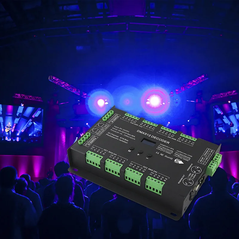 Bc-632 Dc5V-24V постоянного напряжения 32Ch Dmx/Rdm декодирующий драйвер 3A * выход Dmx512 Rgbw