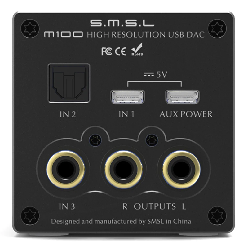 S.M.S.L M100 чистый цифровой DAC аудио декодер усилитель для наушников AK4452 Hifi DSD512 USB Amp