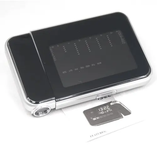 Digital Weather Temperature Humidity Wall Projection Snooze Alarm Clock LED Display | Дом и сад