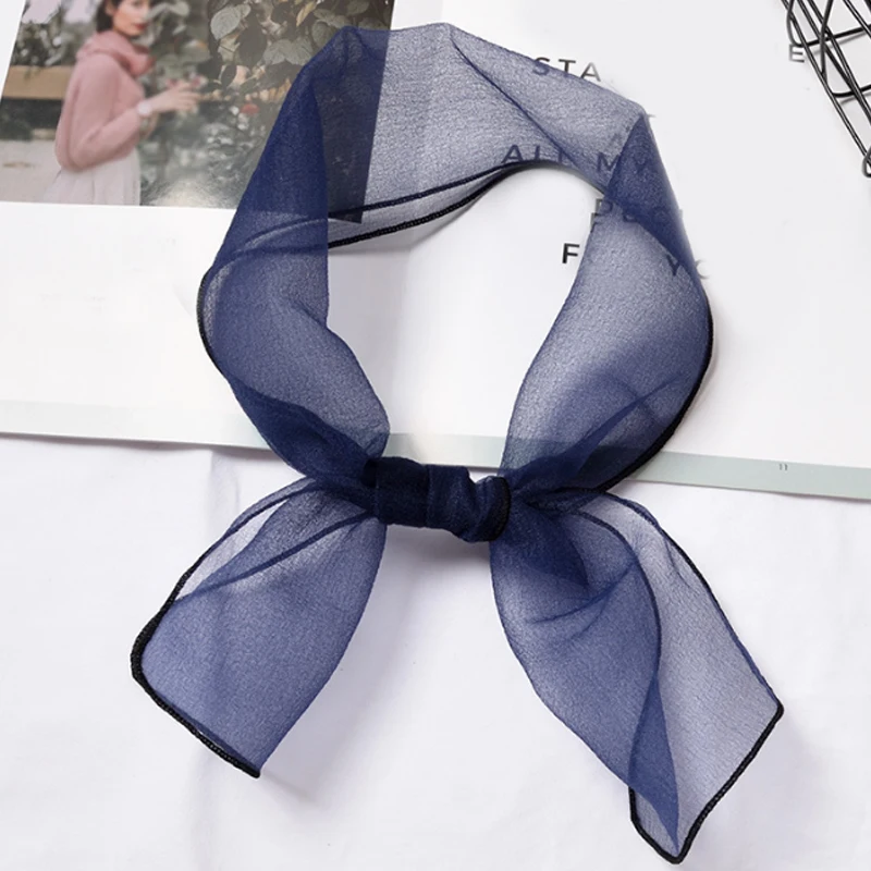 

1PC Korean Magic Ladies Women Exquisite Solid Clothing Accessories Organza High Quality Hot Sale Candy Color Newest scarves
