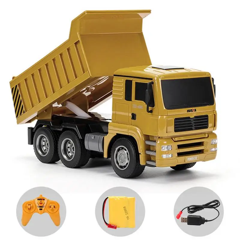 HUINA 332 1:16 полный привод RC самосвал нагрузка 1 кг детский Rc пластиковый грузовик