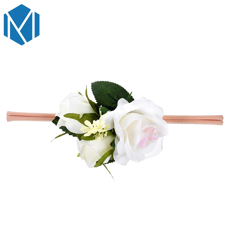M MISM/эластичная повязка на голову с розами для новорожденных разноцветная