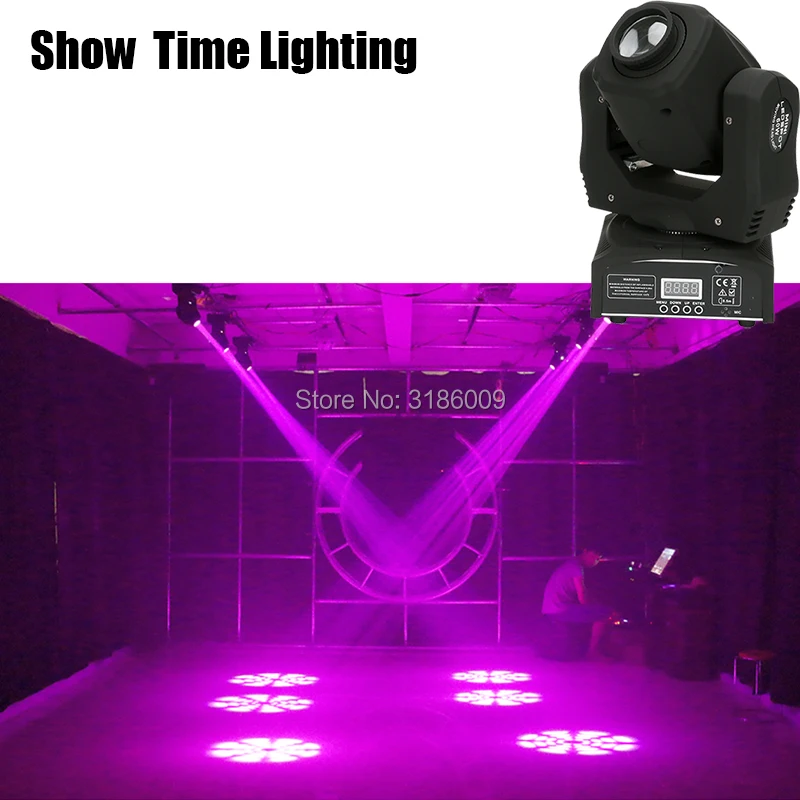

Show Time 60W Mini LED Gobo Moving Head 8 Kinds Colors& Images Spot Light Club DJ Stage Lighting Party Disco Moving heads Light