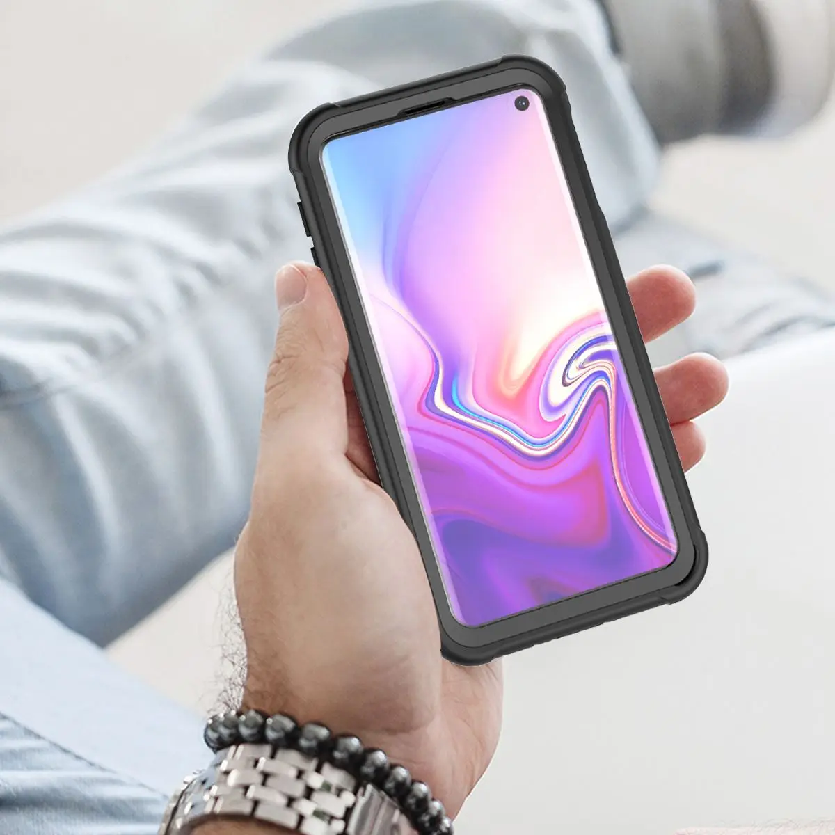 Для samsung Galaxy S10e чехол 360 Степень защиты против царапин пылезащитный
