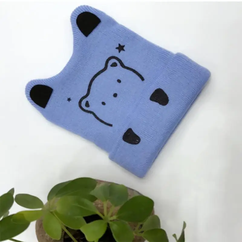 Autumn And Winter New Baby Knit Hat Children Unisex Cute Cartoon Bear Hedging Cap Warm Antifreeze Wool | Детская одежда и обувь